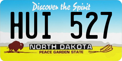 ND license plate HUI527