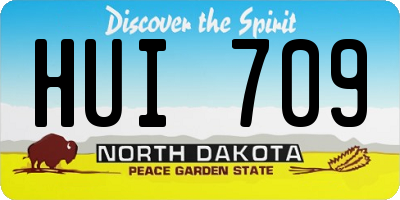 ND license plate HUI709
