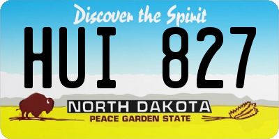 ND license plate HUI827