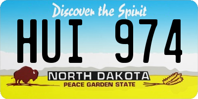 ND license plate HUI974