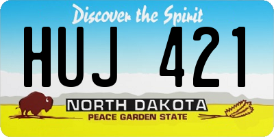 ND license plate HUJ421