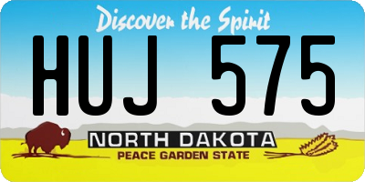 ND license plate HUJ575