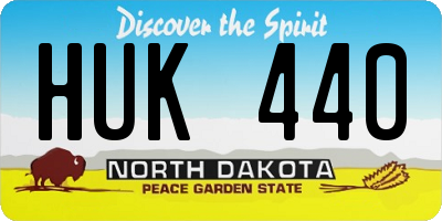 ND license plate HUK440