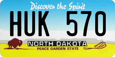 ND license plate HUK570
