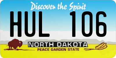 ND license plate HUL106