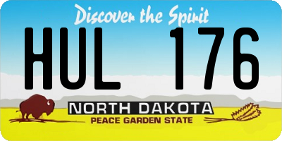 ND license plate HUL176
