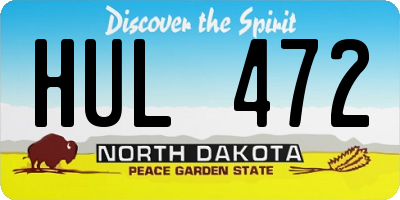 ND license plate HUL472