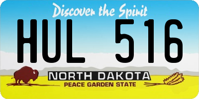 ND license plate HUL516