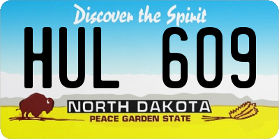 ND license plate HUL609