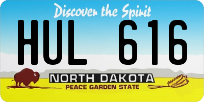 ND license plate HUL616