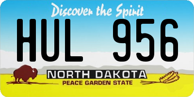 ND license plate HUL956