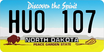 ND license plate HUO107