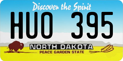 ND license plate HUO395