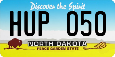 ND license plate HUP050