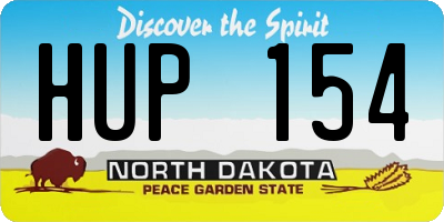 ND license plate HUP154