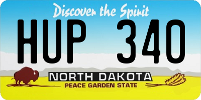 ND license plate HUP340