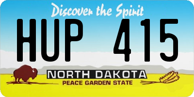 ND license plate HUP415
