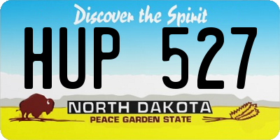 ND license plate HUP527