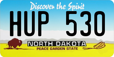 ND license plate HUP530