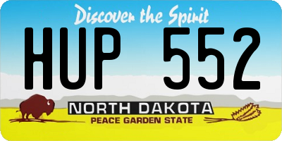 ND license plate HUP552