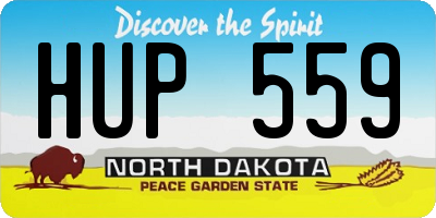 ND license plate HUP559