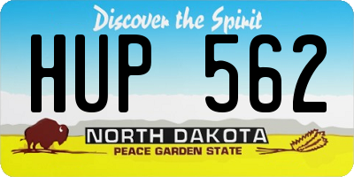 ND license plate HUP562