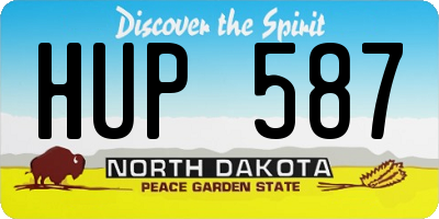 ND license plate HUP587