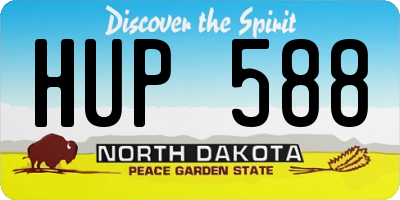ND license plate HUP588