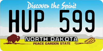 ND license plate HUP599