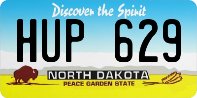 ND license plate HUP629