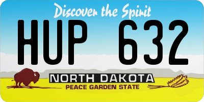 ND license plate HUP632