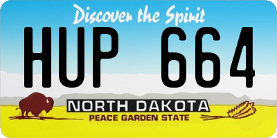 ND license plate HUP664