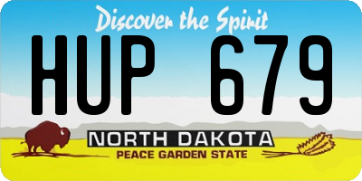 ND license plate HUP679