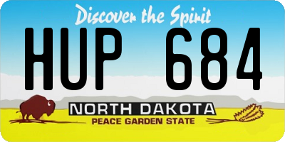 ND license plate HUP684