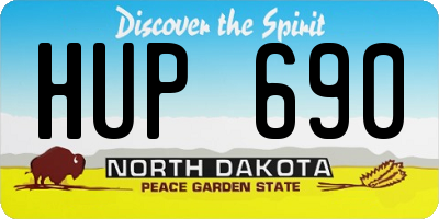 ND license plate HUP690