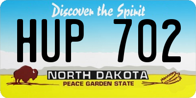 ND license plate HUP702