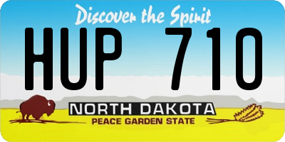 ND license plate HUP710