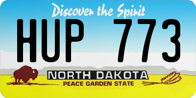 ND license plate HUP773