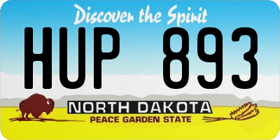 ND license plate HUP893