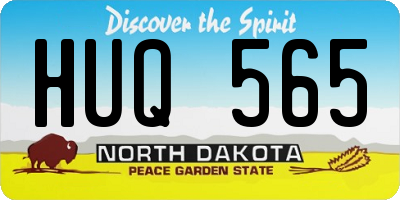 ND license plate HUQ565