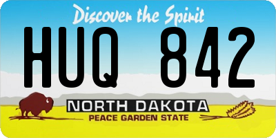 ND license plate HUQ842
