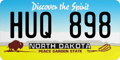 ND license plate HUQ898