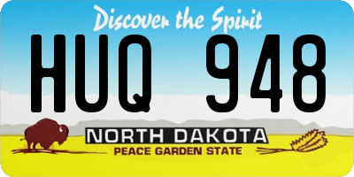ND license plate HUQ948
