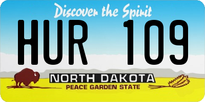 ND license plate HUR109