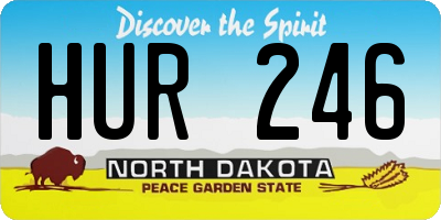 ND license plate HUR246