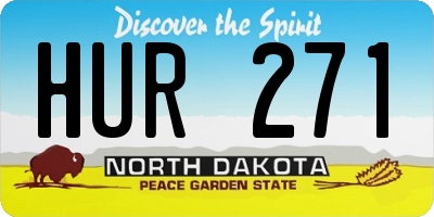 ND license plate HUR271