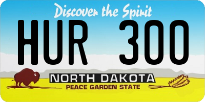 ND license plate HUR300