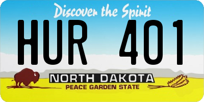 ND license plate HUR401
