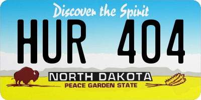 ND license plate HUR404