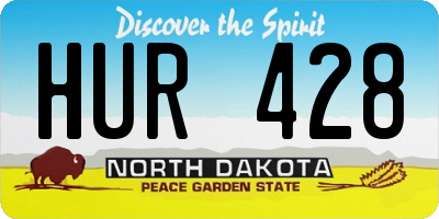 ND license plate HUR428